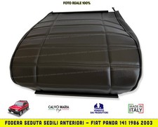 Fodera Sedile Fiat Panda Sisley Similpelle NERO ANTERIORE sedili foderina set