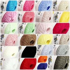 Saldi sciarpa scialle uncinetto 1ballx50g nuova morbida mano cotone pizzo lana