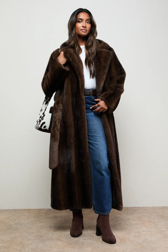 Cappotto donna marrone scuro