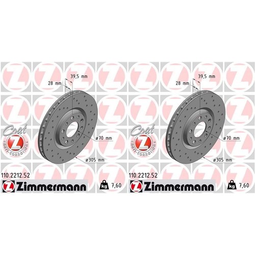 Zimmermann sport dischi - 2x,