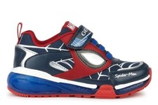GEOX RESPIRA BAYONYC MARVEL SPIDER MAN A/I scarpe bambino sneakers luci pelle te