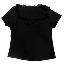 Shirt nera pizzo - t-shirt, in