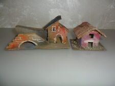 Set case presepe   ponte vintage con predisposizione luci presepe accessori