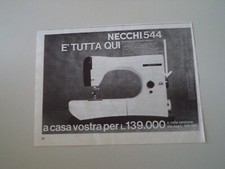 advertising Pubblicità 1968 MACCHINA PER CUCIRE NECCHI 544