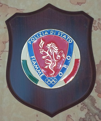 Crest legno polizia - crest, in