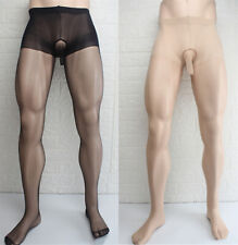 Collant Calza Velato Uomo Uomini Copri Pene Chiuso Stocking Trasparente Intimo 