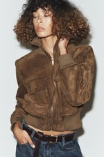 ZARA RIB GIACCA BOMBER COLLO