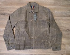 Giacca Freenote Panno Riders Tela Cerata In Rovere Uomo Taglia Media Nuova con etichette