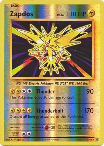 Zapdos 108 pokemon - 42/108,