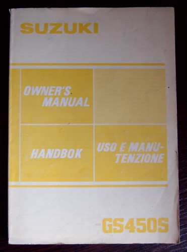 Suzuki gs450s 1983 - suzuki, manuale