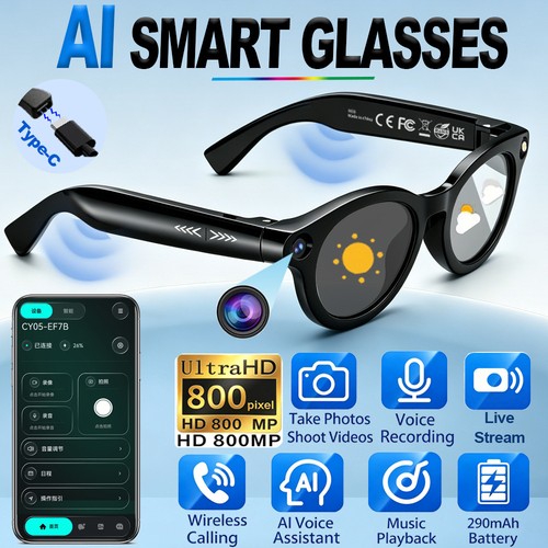 Occhiali smart camera - occhiali, 1080p