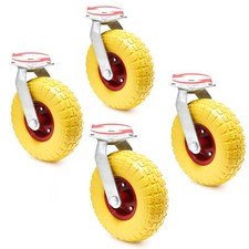 Set 4 ruote piroettanti gialle