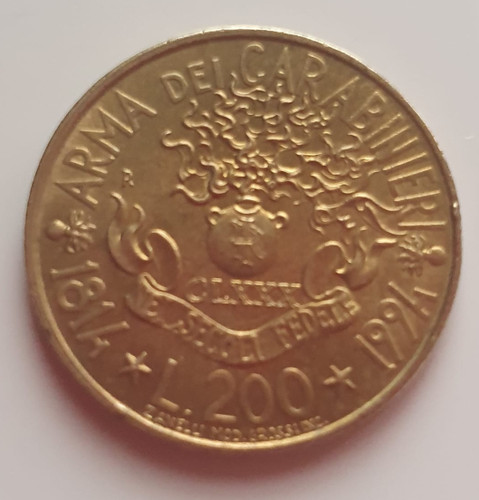 Moneta 200 lire arma - moneta, da