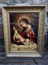 Stampa Madonna Antica Con Cornice Originale