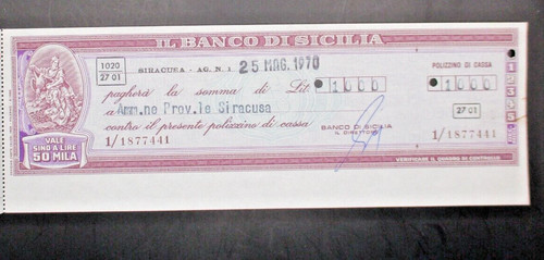 1970 banco di sicilia - banco,