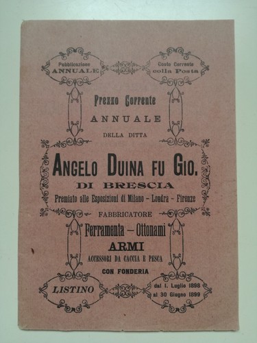 Introvabile catalogo del 1898 - catalogo,