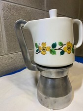 Caffettiera IPA 6 tazzine - alluminio con bricco in ceramica - inizio anni '70