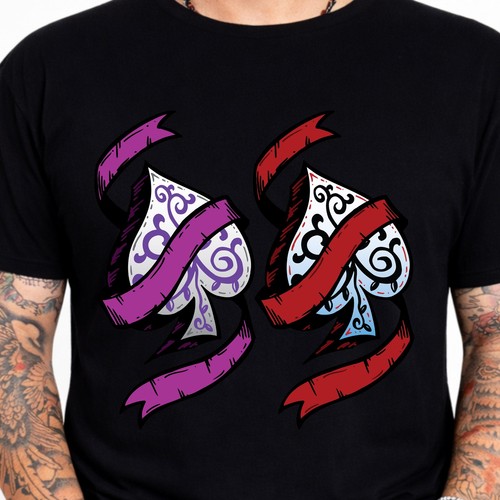 Ace spades nastro grafica - of,