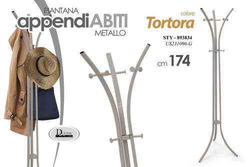 Appendiabiti metallo tortora - appendiabiti,