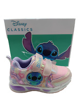 Scarpe da ginnastica bimba sneakers bambina luci Stitch a strappo rosa Disney
