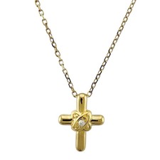 Collana MIKIMOTO diamante 18 carati 0,01 carati croce da donna