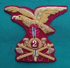 ALPINI : vecchio FREGIO Cappello COLONNELLO COMANDANTE 2° Rgt. GENIO GUASTATORI