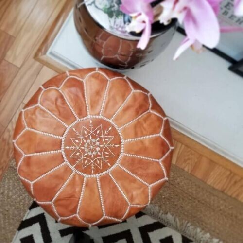 Pouf poggiapiedi pelle - in,