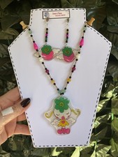 Collana orecchini in resina - ,