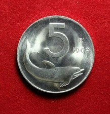 Italian Republic 5 Lire 1969