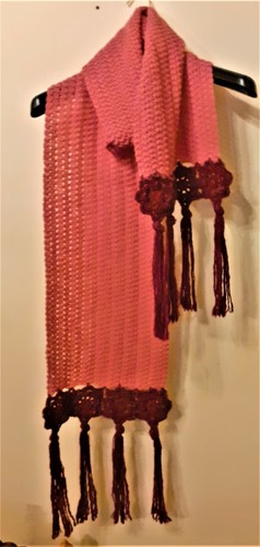 Sciarpa/ferri/knitted/fiori/un