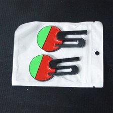 2 adesivi emblema decalcomania distintivo metallo nero opaco S verde V8 AWD Turbo convertibile