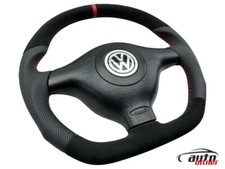 TUNING volante volante in pelle Alcantara PASSAT 3B Vw GOLF 4 BORA appiattito airbag