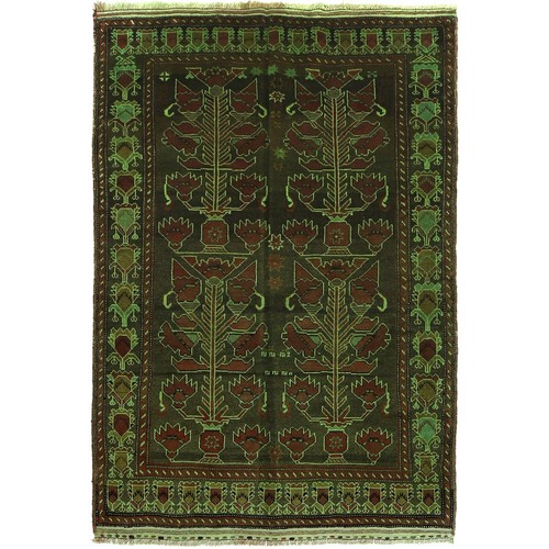 Tappeto vintage overdyed