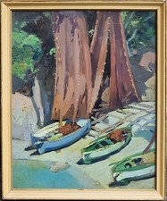 Giovanni Lentini il Giovane ( Palermo 1882-1948). "San Fruttuoso -le  reti 1930"