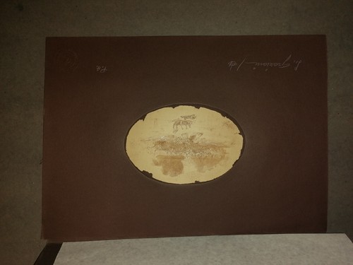 Quadro dipinto incisione - , di