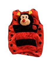 Vestito Abito Carnevale Coccinella Baby Bambina 6-18 Mesi 