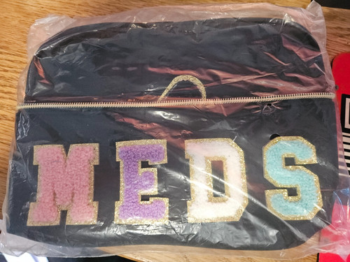 Borsa meds pelle con zip - pu,
