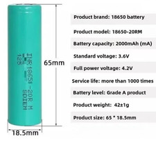 BATTERI A  3,7 Volt 18650 da
