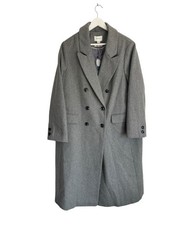 Cappotto lana grigio monsone trench fay doppiopetto prezzo consigliato £ 200 taglia 20 designer