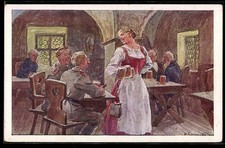 Cartolina artistica firmata E