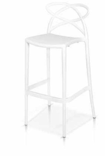 Sgabello bar bianco - sgabello,