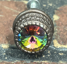 Carpe Diem Cache Manopola per Armadio Tira con Cristallo Swarovski Medio Vitrail