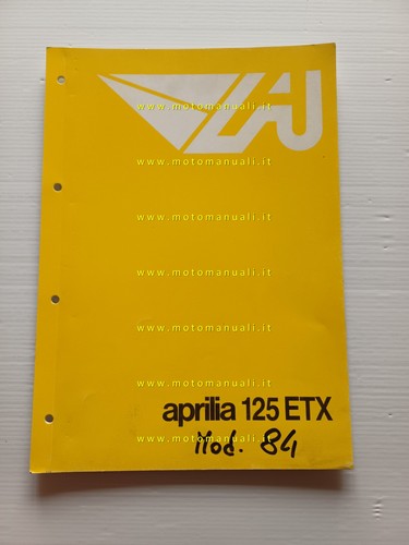 Aprilia 125 etx 1984 catalogo - 1984,