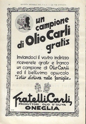 Olio carli - olio, (1934)