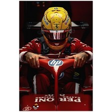 Poster Fotografico Casco Corsa Pilota Ferrari F1