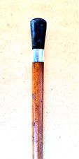 BASTONE IN MALACCA – MANICO IN CORNO – FASCETTA ARGENTATA – PUNTALE METALLICO 