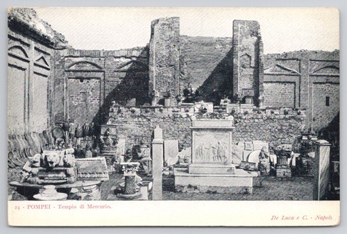 Cartolina pompei tempio - pompei,