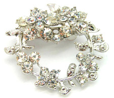 Spilla corona fiori cerchio - corona,