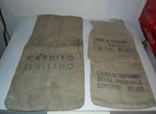 Sacchetti per monete in Juta ,banche anni 50/ 60