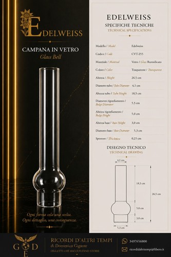 Rif campana vetro - campana, per